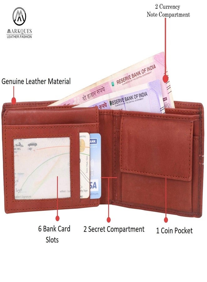 MARKQUES Vince Genuine Leather Brown Men's Wallet (VIN-4403) - Image 2